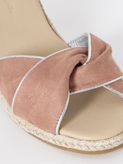 טבעי - Simply Be Twist Front Espadrille Wedge Sandals - תמונה 4 מתוך 4