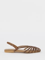 بيج - Simply Be Plaited Woven Flat Sandals - Image 3 of 4