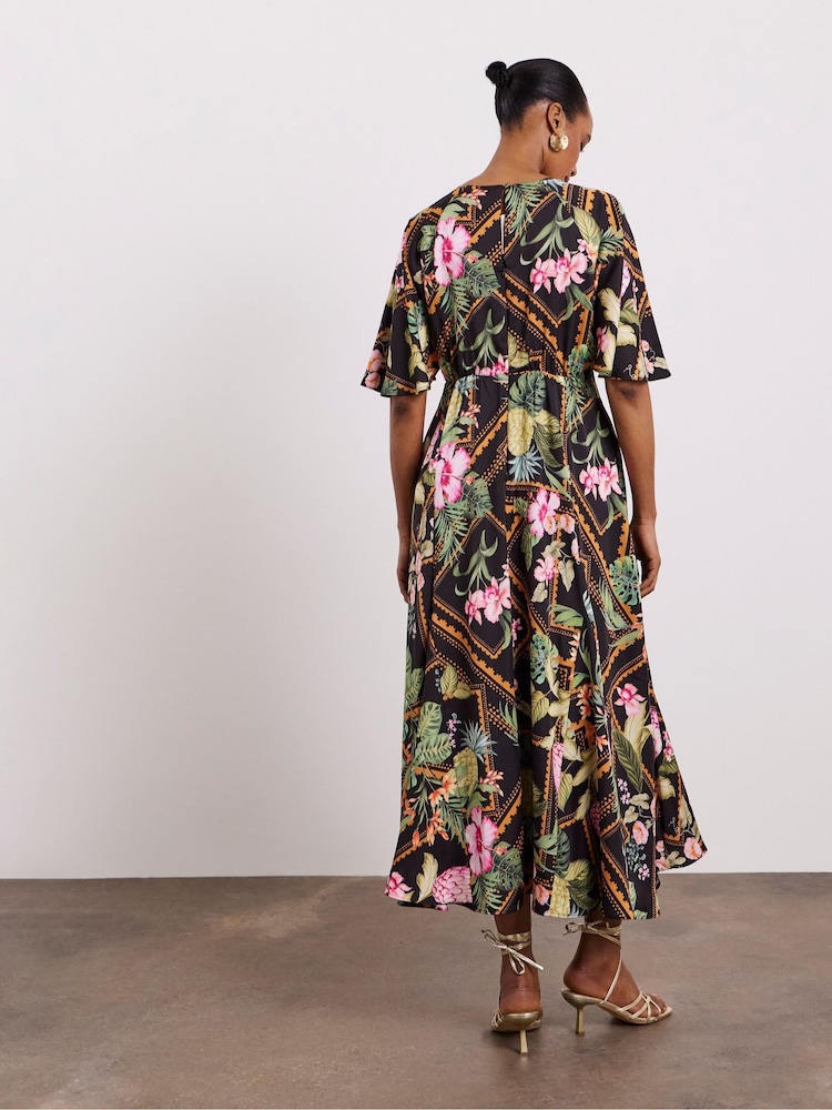 Joanna Hope Black Cape Sleeve Tea Dress - Image 2 of 4