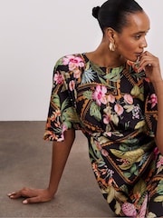 Joanna Hope Black Cape Sleeve Tea Dress - Image 3 of 4