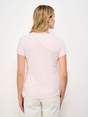 Crew Clothing Company Pink Cotton Breton T-Shirt - Image 2 of 5