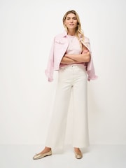 Crew Clothing Company Pink Cotton Breton T-Shirt - Image 3 of 5