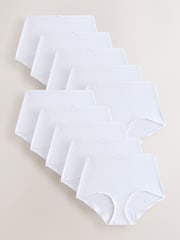 White Full Brief Cotton Rich Knickers 10 Pack - Image 1 of 13