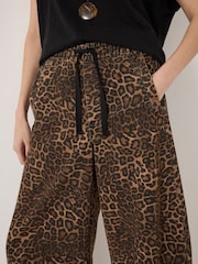 Hush Brown Rina Pull On Barrel Leg Trousers - Image 4 of 5