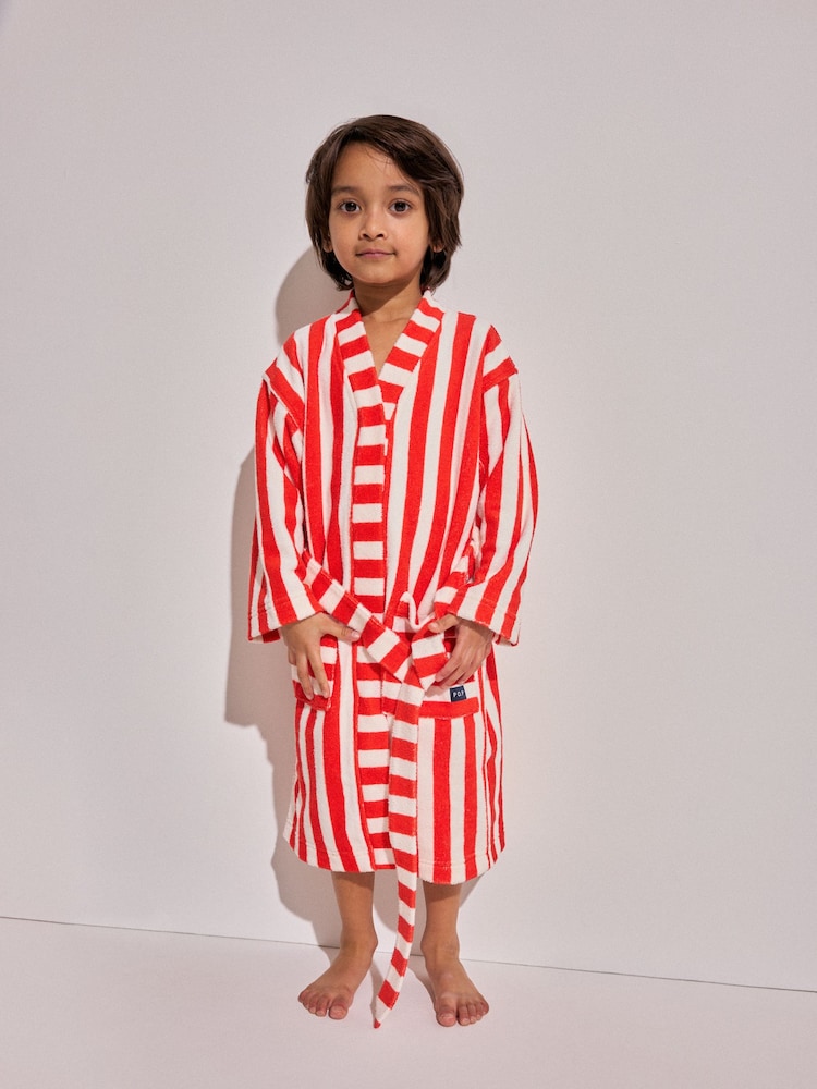 Polarn O. Pyret Striped Terry Dressing Gown - Imagen 1 de 1
