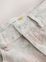 Floral Print High Rise A-Line Denim Shorts - Image 7 of 8
