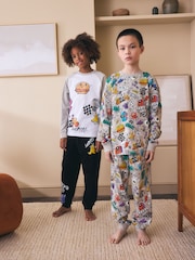 Bright Doodle Long Sleeve Pyjamas 2 Pack (3-16yrs) - Image 2 of 7