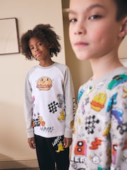 Bright Doodle Long Sleeve Pyjamas 2 Pack (3-16yrs) - Image 3 of 7