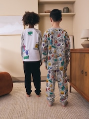 Bright Doodle Long Sleeve Pyjamas 2 Pack (3-16yrs) - Image 4 of 7