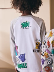 Bright Doodle Long Sleeve Pyjamas 2 Pack (3-16yrs) - Image 5 of 7