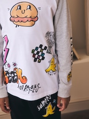 Bright Doodle Long Sleeve Pyjamas 2 Pack (3-16yrs) - Image 7 of 7