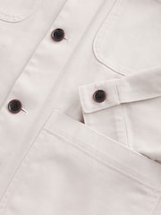 Ecru Neutral Garment Dyed Chore Jacket - Image 10 of 10