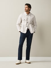 Ecru Neutral Garment Dyed Chore Jacket - Image 3 of 5