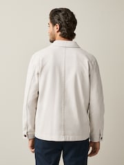 Ecru Neutral Garment Dyed Chore Jacket - Image 4 of 5