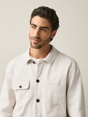 Ecru Neutral Garment Dyed Chore Jacket - Image 5 of 5