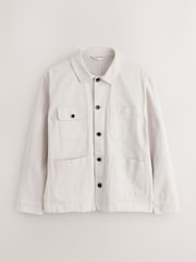 Ecru Neutral Garment Dyed Chore Jacket - Image 6 of 10