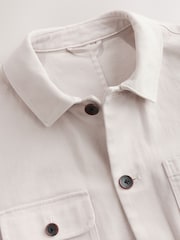 Ecru Neutral Garment Dyed Chore Jacket - Image 8 of 10