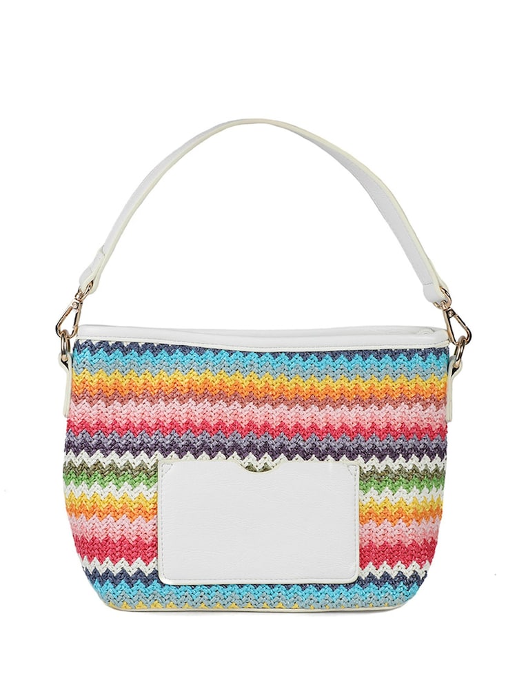 Pink, mehrfarbig - Pavers Geflochtene Schultertasche - Bild 1 von 5