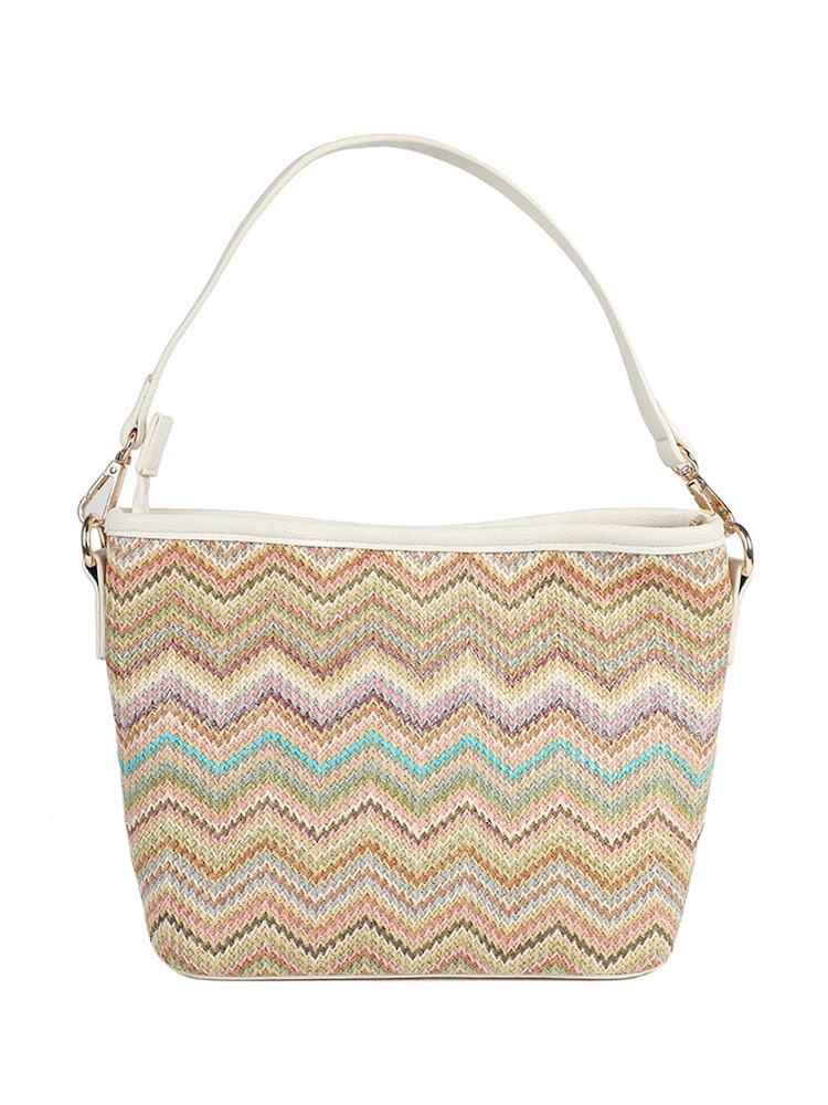 Beige/Mehrfarbig - Pavers Geflochtene Schultertasche - Bild 2 von 5