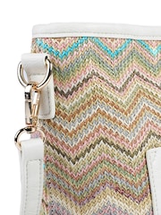 Beige/Mehrfarbig - Pavers Geflochtene Schultertasche - Bild 4 von 5