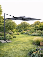 Kettler Slate Grey Luna 3x3m Square Cantilever Parasol - Image 2 of 5
