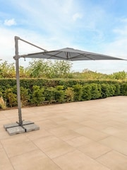 Kettler Slate Grey Orion 3.0m Square LED Cantilever Parasol - Image 1 of 6