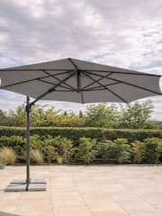 Kettler Slate Grey Orion 3.0m Round LED Cantilever Parasol - Image 1 of 7