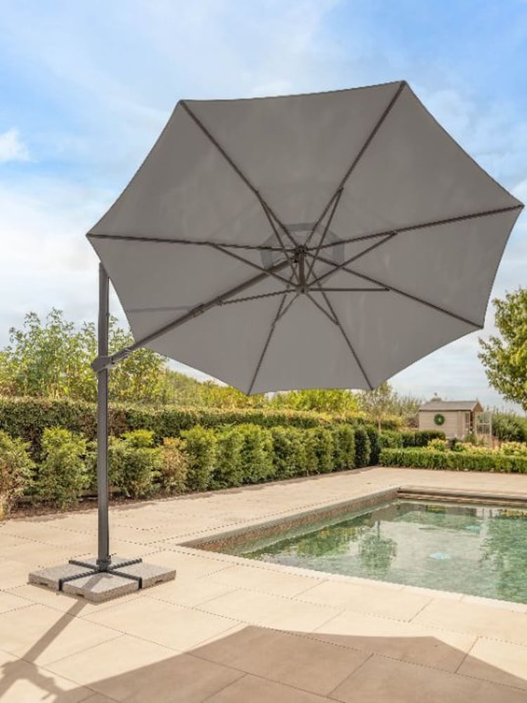 Kettler Slate Grey Orion 3.0m Round LED Cantilever Parasol - Image 2 of 7