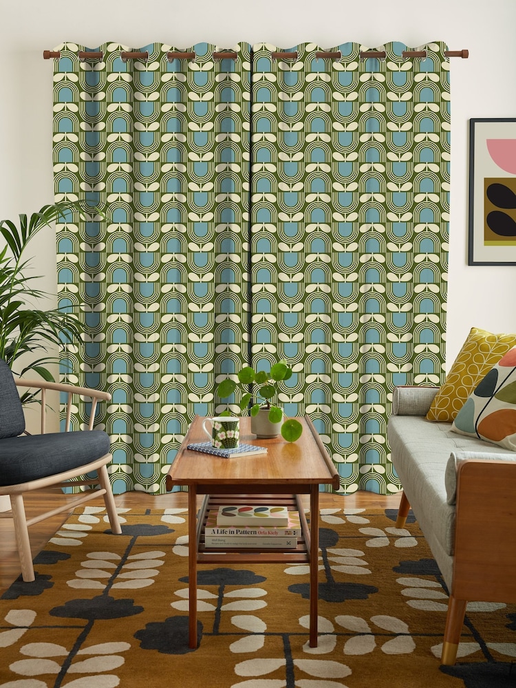 Orla Kiely Bancha Striped Tulip Made to Measure Curtains - Image 2 of 8 Orla Kiely Bancha Striped Tulip Made to Measure Curtains - Image 2 of 8