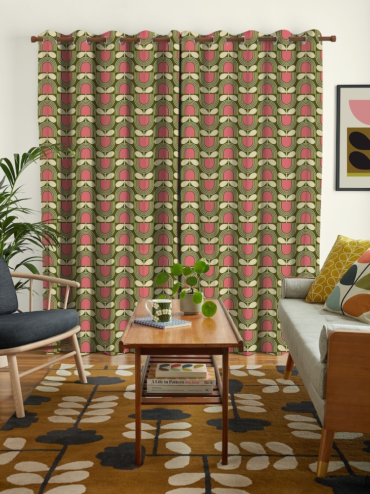 Orla Kiely Pickel Striped Tulip Made to Measure Curtains - Image 2 of 8 Orla Kiely Pickel Striped Tulip Made to Measure Curtains - Image 2 of 8