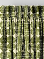 Orla Kiely Olive Textured Flower Made to Measure Curtains - Image 5 of 8
