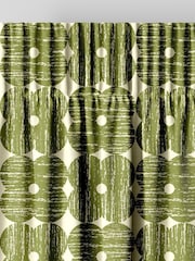 Orla Kiely Olive Textured Flower Made to Measure Curtains - Image 6 of 8