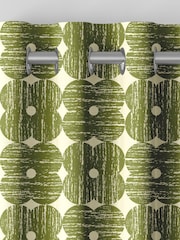 Orla Kiely Olive Textured Flower Made to Measure Curtains - Image 7 of 8