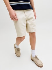 サンド ニュートラル - JACK & JONES JUNIOR Relaxed Fit Denim Shorts - 画像 1 / 7