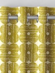Orla Kiely Yellow Textured Flower Made to Measure Curtains - Image 7 of 8