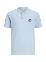 JACK & JONES JUNIOR Blue Polo Top And Sweat Shorts Set - Image 8 of 9