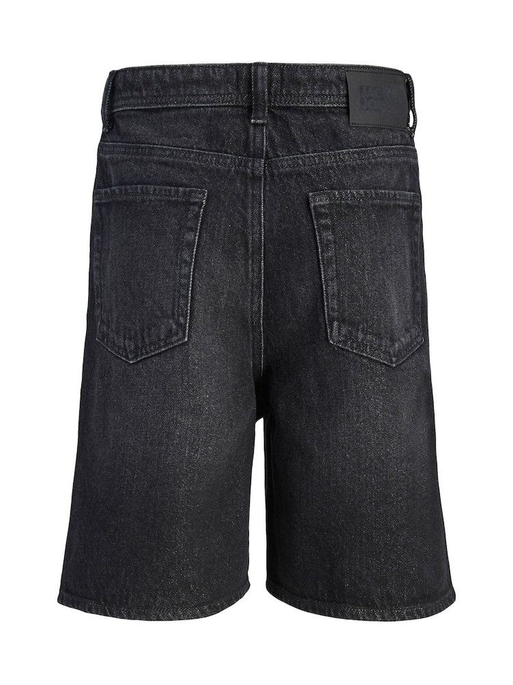 JACK & JONES JUNIOR Black Relaxed Fit Denim Shorts - Image 7 of 7