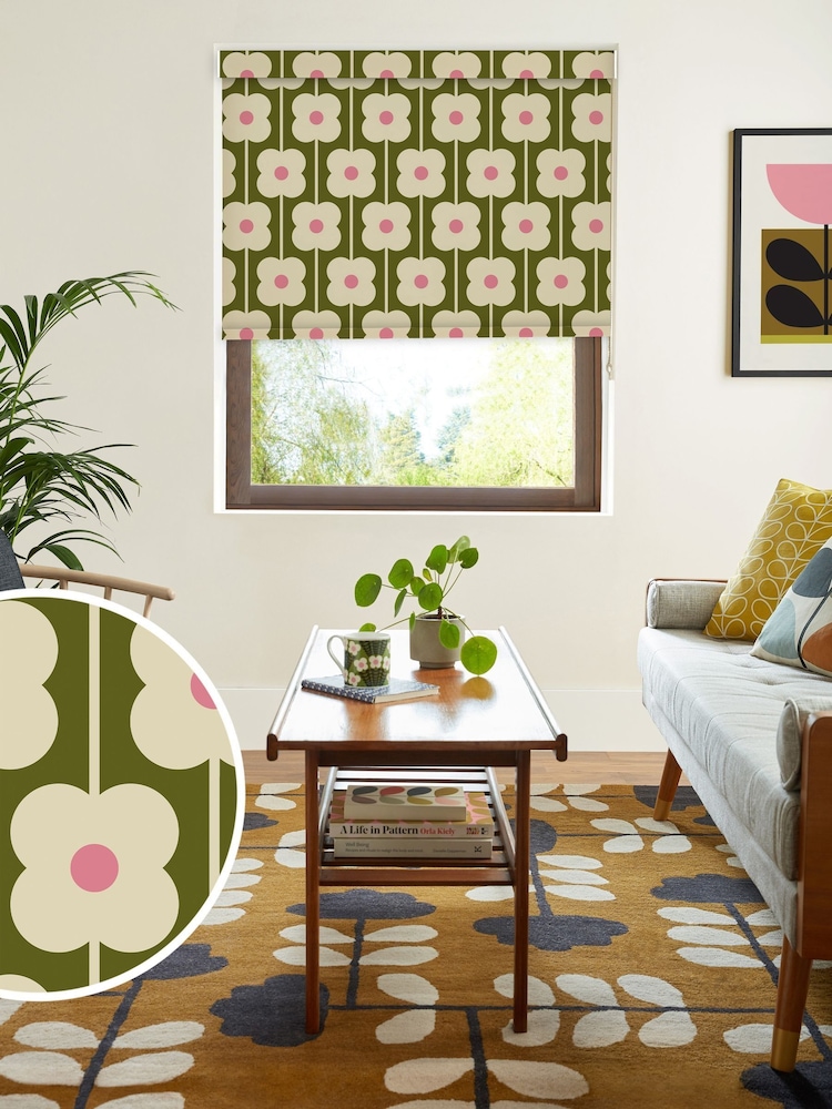 Orla Kiely Seagrass Abacus Flower Made to Measure Blinds - Image 1 of 6