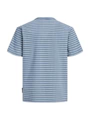JACK & JONES JUNIOR Blue Striped Short Sleeve T-Shirt - Image 4 of 5