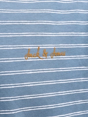 JACK & JONES JUNIOR Blue Striped Short Sleeve T-Shirt - Image 5 of 5