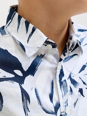 JACK & JONES JUNIOR White All Over Print Short Sleeve Shirt - Image 3 of 6