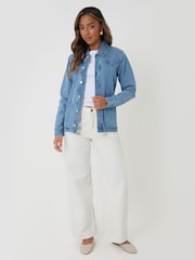 Threadbare Blue Belted Denim Jacket - Image 4 of 5