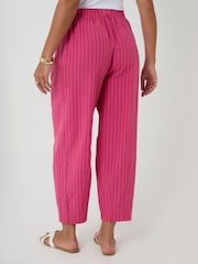 Threadbare Pink Stripe Barrel Leg Trousers - Image 3 of 4
