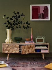 Swoon Light Brown Terning Mango Wood Media Unit - Image 2 of 8