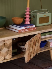 Swoon Light Brown Terning Mango Wood Media Unit - Image 3 of 8