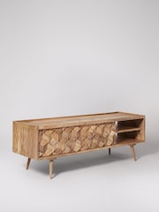 Swoon Light Brown Terning Mango Wood Media Unit - Image 4 of 8