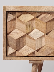 Swoon Light Brown Terning Mango Wood Media Unit - Image 6 of 8