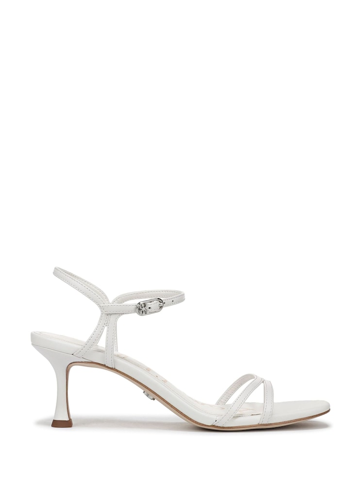 Sam Edelman White Presley Regular Fit Ankle Strap Sandals - Image 1 of 7