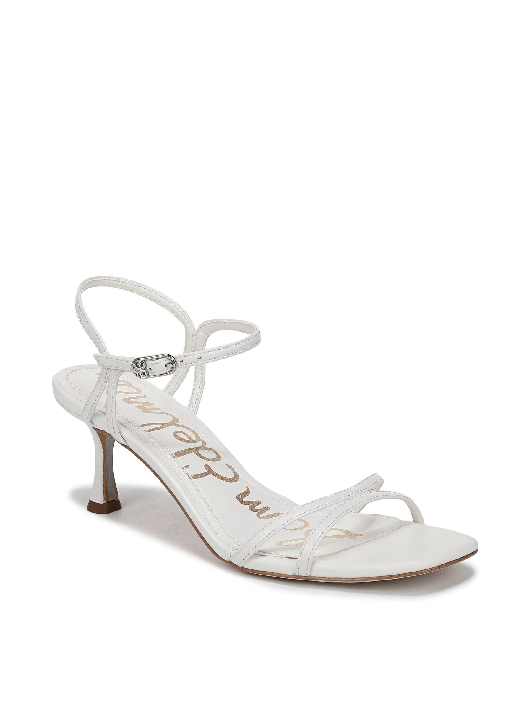 Buy Sam Edelman White Presley Regular Fit Ankle Strap Sandals from