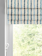 Emily Bond Blue Moroccan Stripe Made to Measure Blinds - Image 2 of 6